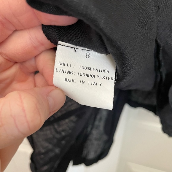 ‘S MaxMara black leather vest tank button down size 8 - Picture 7 of 8